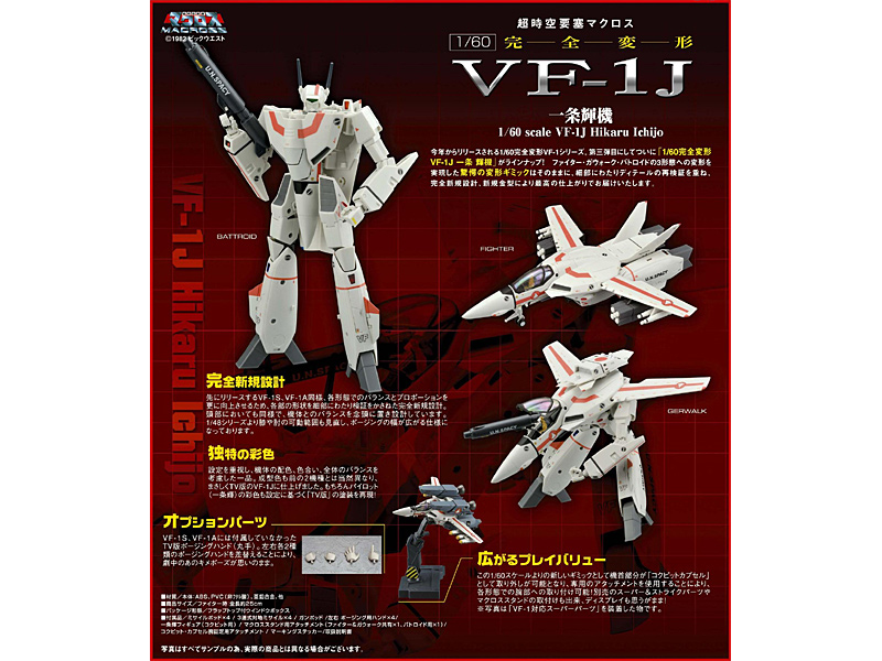 やまとマクロスシリーズ 1/60 完全変形 VF-1J 一条輝機