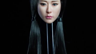 1/6フィギュア用ヘッド/ アジアン フィメール ブラック ロングストレート ヘア 1/6 ヘッド