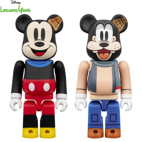 BE@RBRICK Lonesome Ghosts MICKEY MOUSE ＆ GOOFY（Lonesome Ghosts Ver.） 2PCS SET